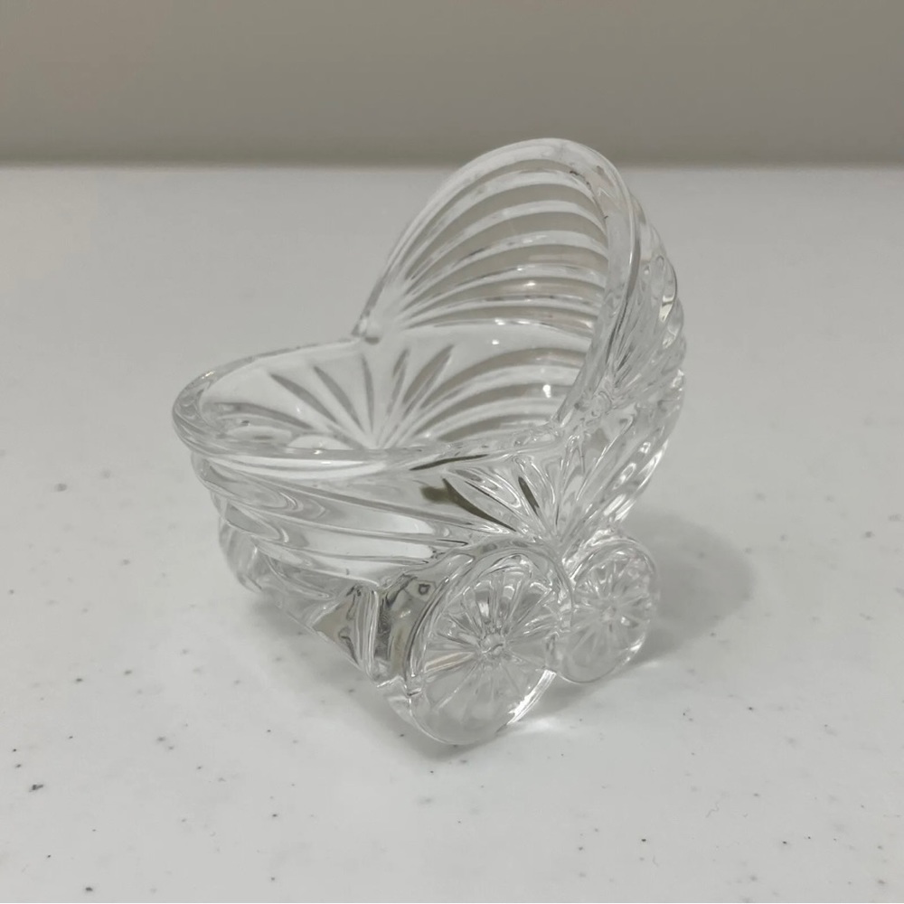 SALE! Cristal d’Arques Crystal Baby Carriage Stroller Figurine Made In France